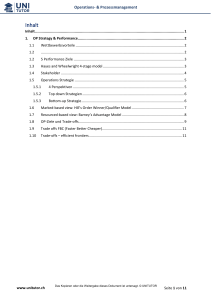 Operations- & Prozessmanagement Strategie & Leistung