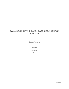 BPMN Case Study: Process Evaluation & Re-engineering