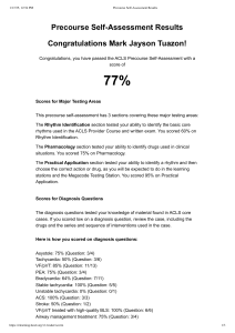 ACLS Precourse Self-Assessment Results