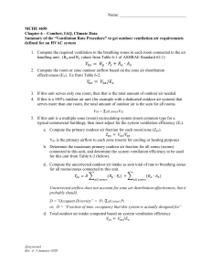 HVAC Ventilation Rate Procedure Summary
