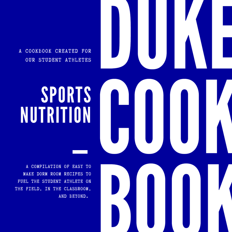 Duke Sports Nutrition Cookbook Dorm Room Recipes for Athletes