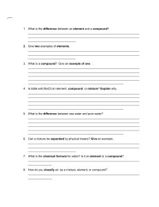 Chemistry Basics: Elements, Compounds, and Reactions