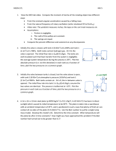 MEEN 371 HW 5: Thermodynamics & Heat Transfer Problems
