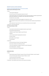 Gordon's Functional Health Patterns Assessment Form