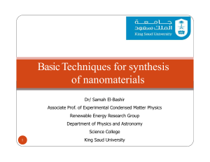 Nanomaterial Synthesis Techniques: Top-Down & Bottom-Up Approaches