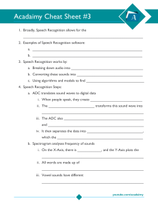 Speech Recognition Cheat Sheet: Alexa Case Study
