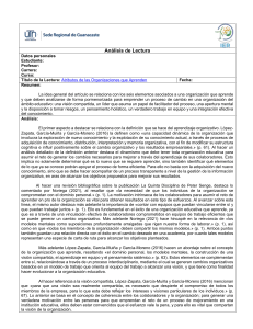 Organizaciones que Aprenden: Atributos y Análisis