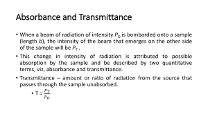 Absorbance, transmittance and Beers law (1)
