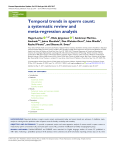 Sperm Count Trends: Meta-Regression Analysis