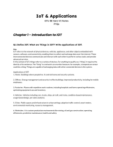 IoT & Applications: GTU BE Sem-VI Notes & PYQs