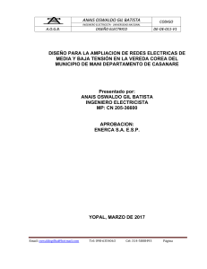 Diseño Eléctrico: Expansión de Redes en Casanare