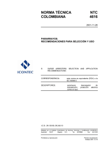 NTC 4616: Selecci&oacute;n y Uso de Pararrayos en Colombia