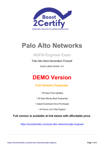 Palo Alto NGFW-Engineer Exam Demo | Network Security