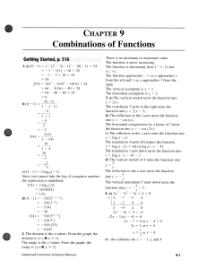 Combinations of Functions Solutions Manual