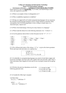 Programming Languages Theory Assignment
