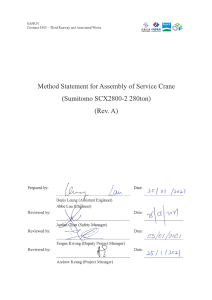 Crawler Crane Assembly Method Statement
