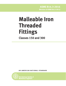 ASME B16.3 Malleable Iron Threaded Fittings Standard