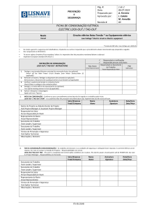 Procedimento de Bloqueio/Etiquetagem El&eacute;trica