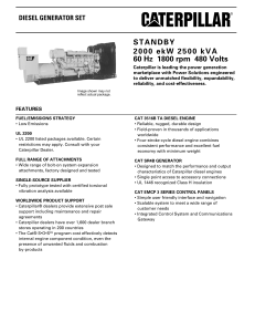 Caterpillar Diesel Generator Set - Specs & Features