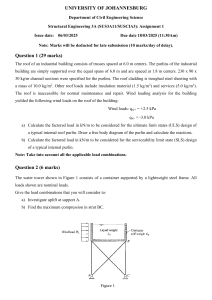 Structural Engineering Assignment: Load Calculations & Design