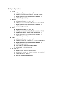 Civil Rights Organizations Worksheet