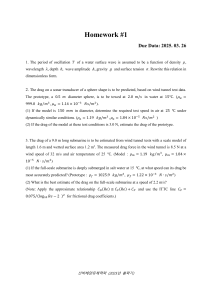 Naval Hydrodynamics Homework: Fluid Mechanics Problems