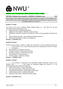BMAR321 Exam Paper: Research Methodology Questions