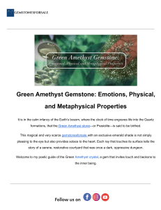 Green Amethyst Gemstone: Properties & Benefits