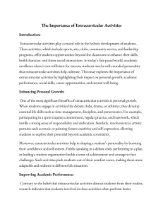 Extracurricular Activities: Benefits for Students
