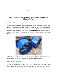 Axial Fans: Perkins Blowers - Efficient Airflow Solutions