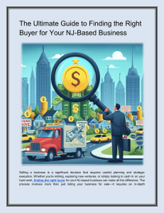 Selling Your NJ Business: A Guide to Finding the Right Buyer