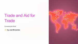 Trade and Aid for Trade: Connecting the World