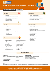 ASAT Syllabus