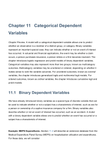 Categorical Dependent Variables: Logistic & Probit Regression