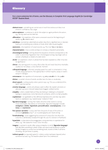English Language Glossary: Literary Terms Defined