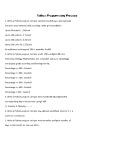 Python Programming Exercises