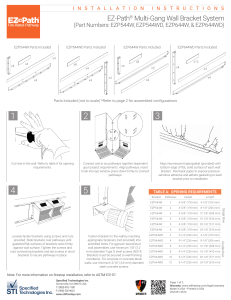EZ-Path Multi-Gang Wall Bracket Installation Instructions