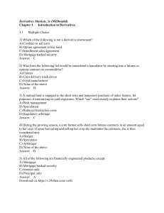 Derivatives Markets Exam Questions