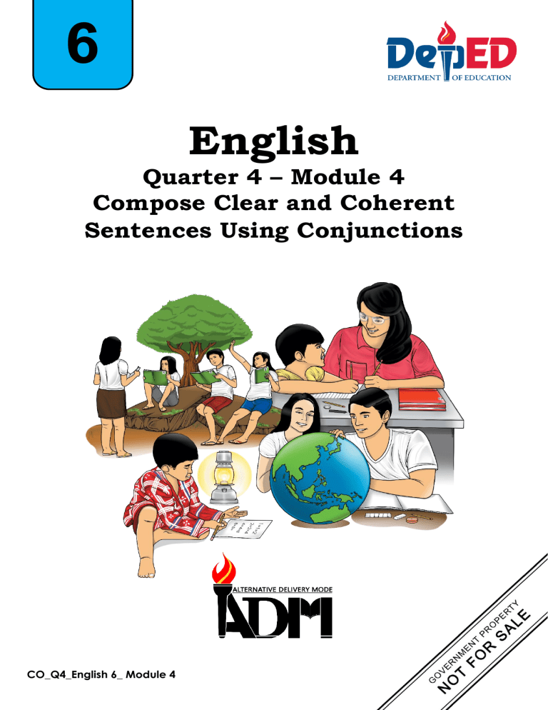 English Module: Conjunctions for Clear Sentences (Grade 6)