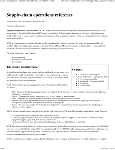 SCOR Model: Supply Chain Operations Reference Guide