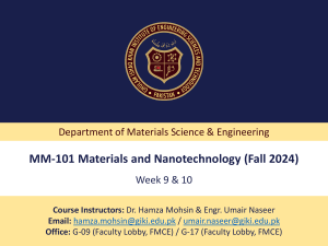 Materials Mechanical Properties: MM-101 Presentation