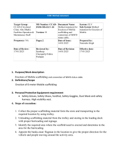 Mobile Scaffolding Erection Method Statement - CCAD