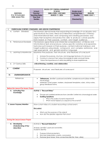 English Lesson Plan: Recounts - Grade 4