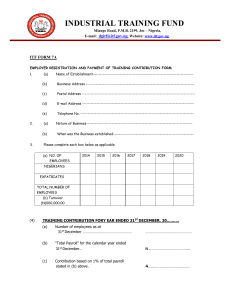 ITF Form 7A: Employer Registration & Training Contribution