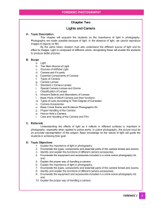 Forensic Photography: Lights & Camera - Chapter 2