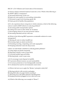 Pollution & Conservation Review Questions