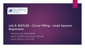 MATLAB Curve Fitting: Least Squares Regression