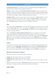 Network Cables: UTP, Fiber, Coaxial - Overview & Specs