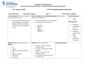 Prenatal Nursing Simulation: Patient Case Study