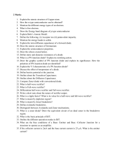 Semiconductor Devices & Circuits Exam Questions